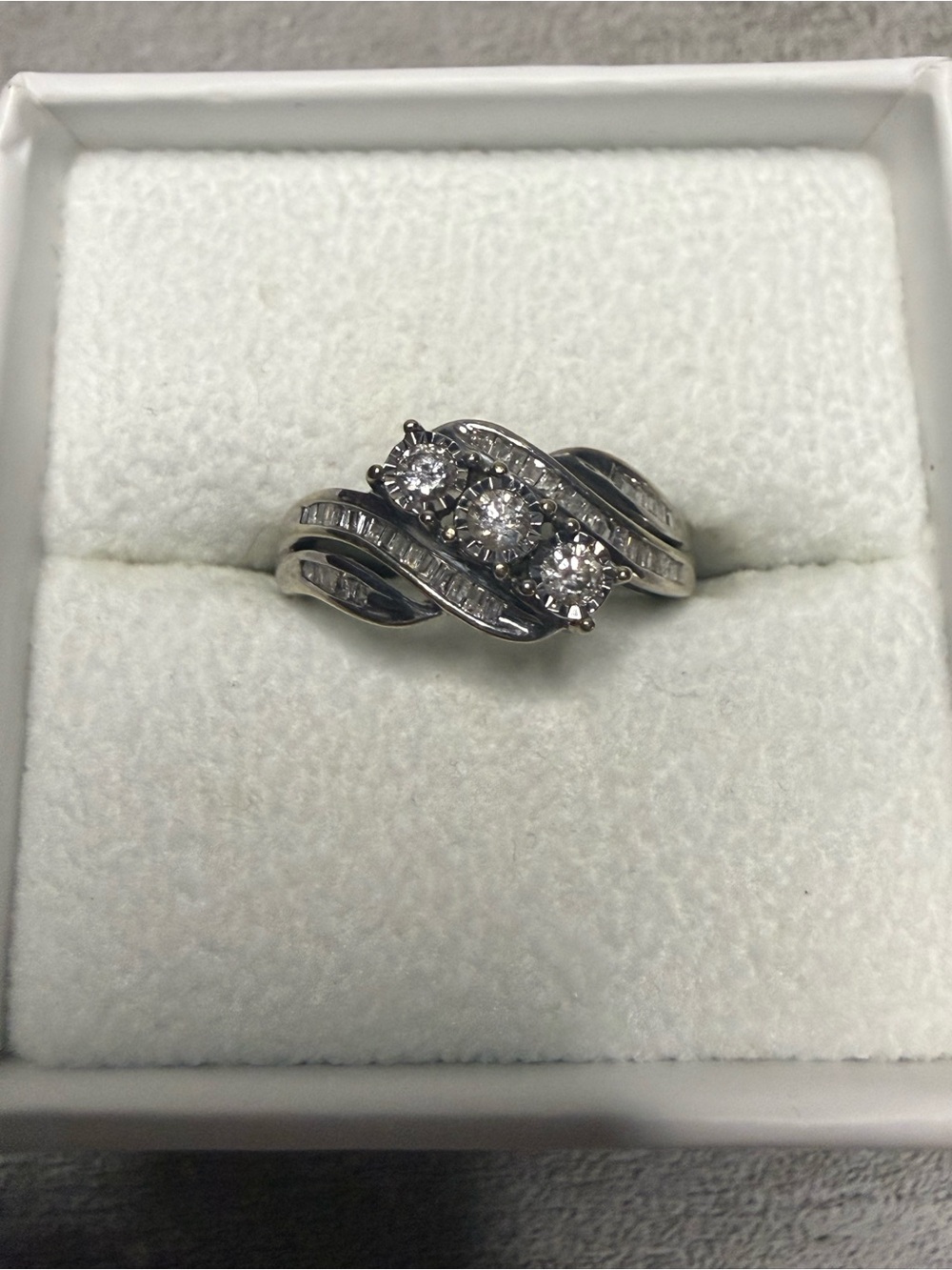 Diamond 10kt White Gold Love is Forever Ring